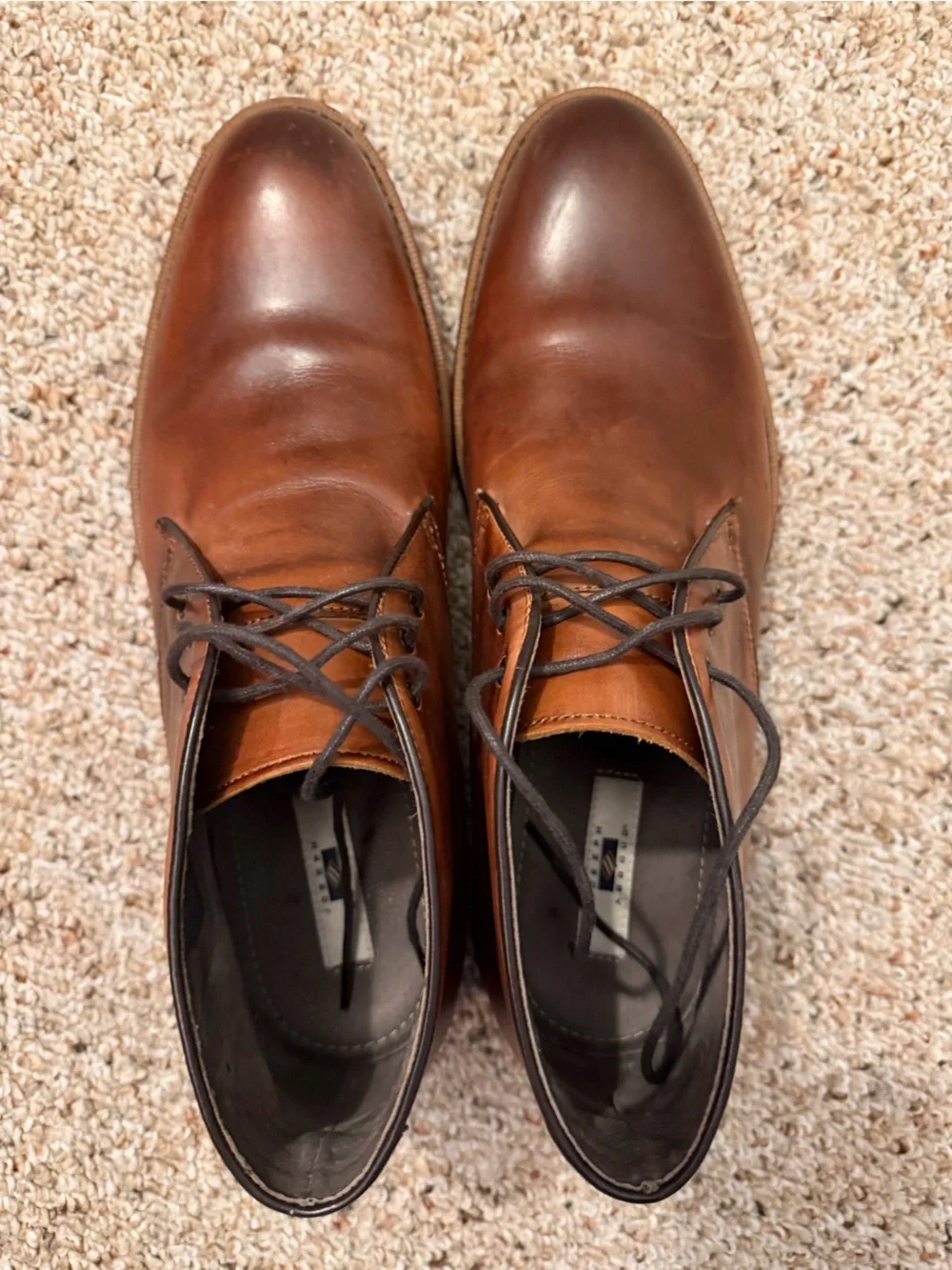 Joseph Abboud Brown Leather Chukka Boots